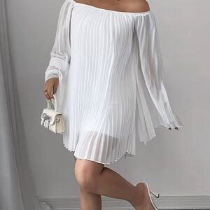 Elegant White Off-Shoulder Dress